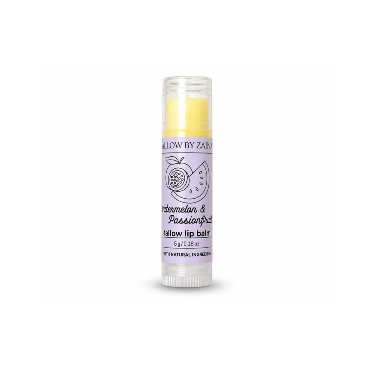 Tallow By Zainab Tallow Blend Lip Balm Blend 5g Watermelon & Passion Fruit
