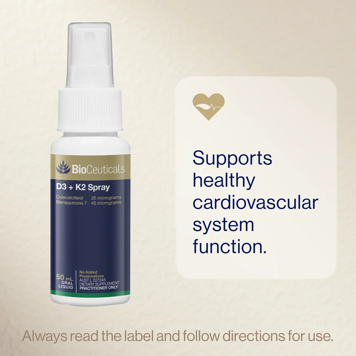 BioCeuticals D3 + K2 Spray 50 mL