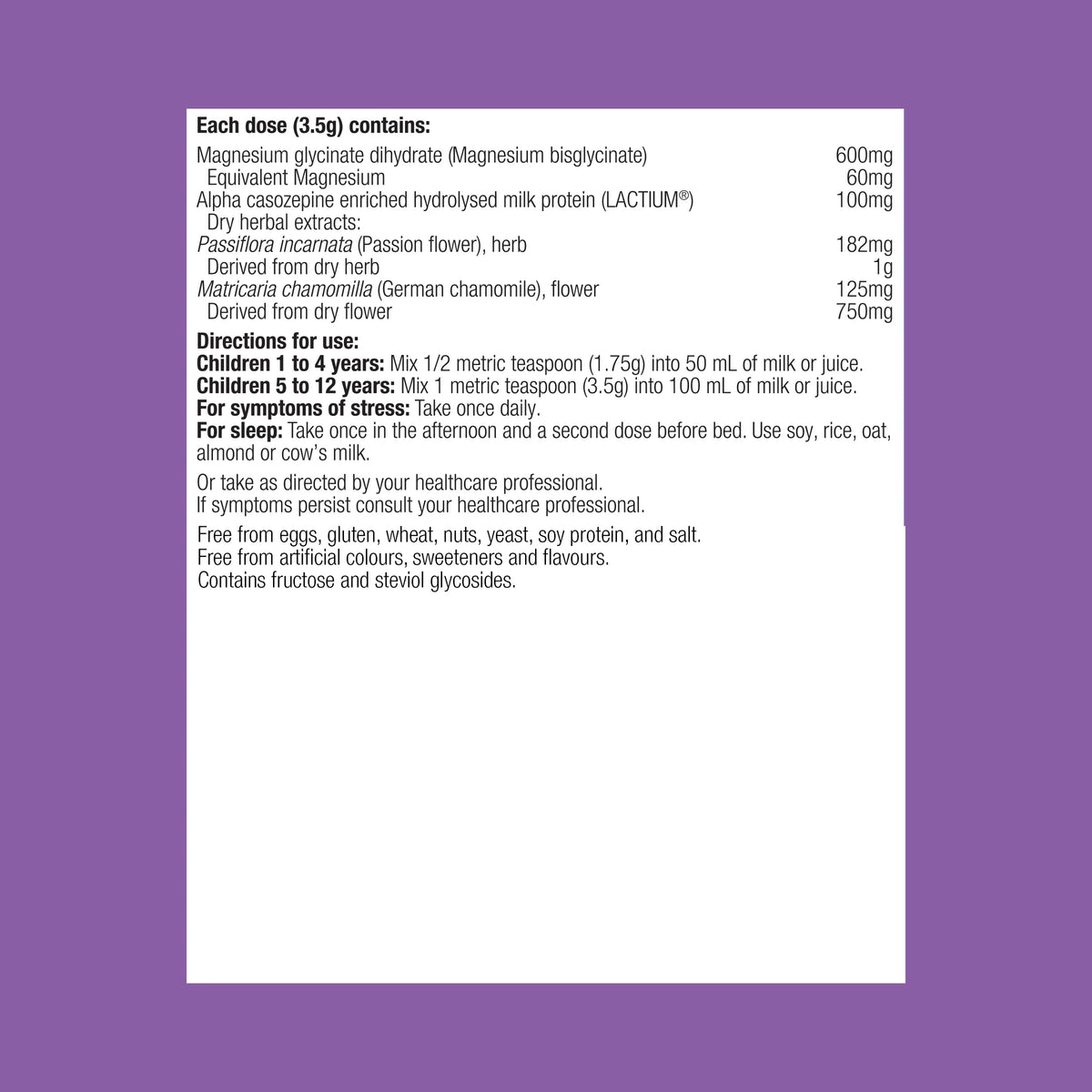 Metagenics Calm Care for Kids 120 g Banana