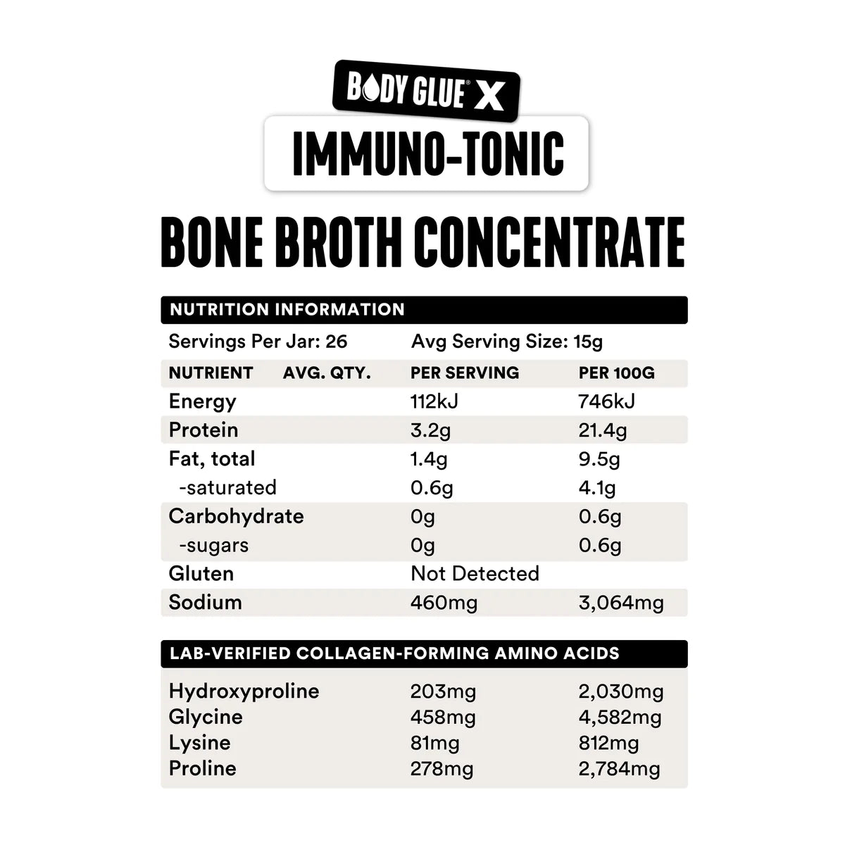 Gevity Immuno Tonic Bone Broth Body Glue 390g