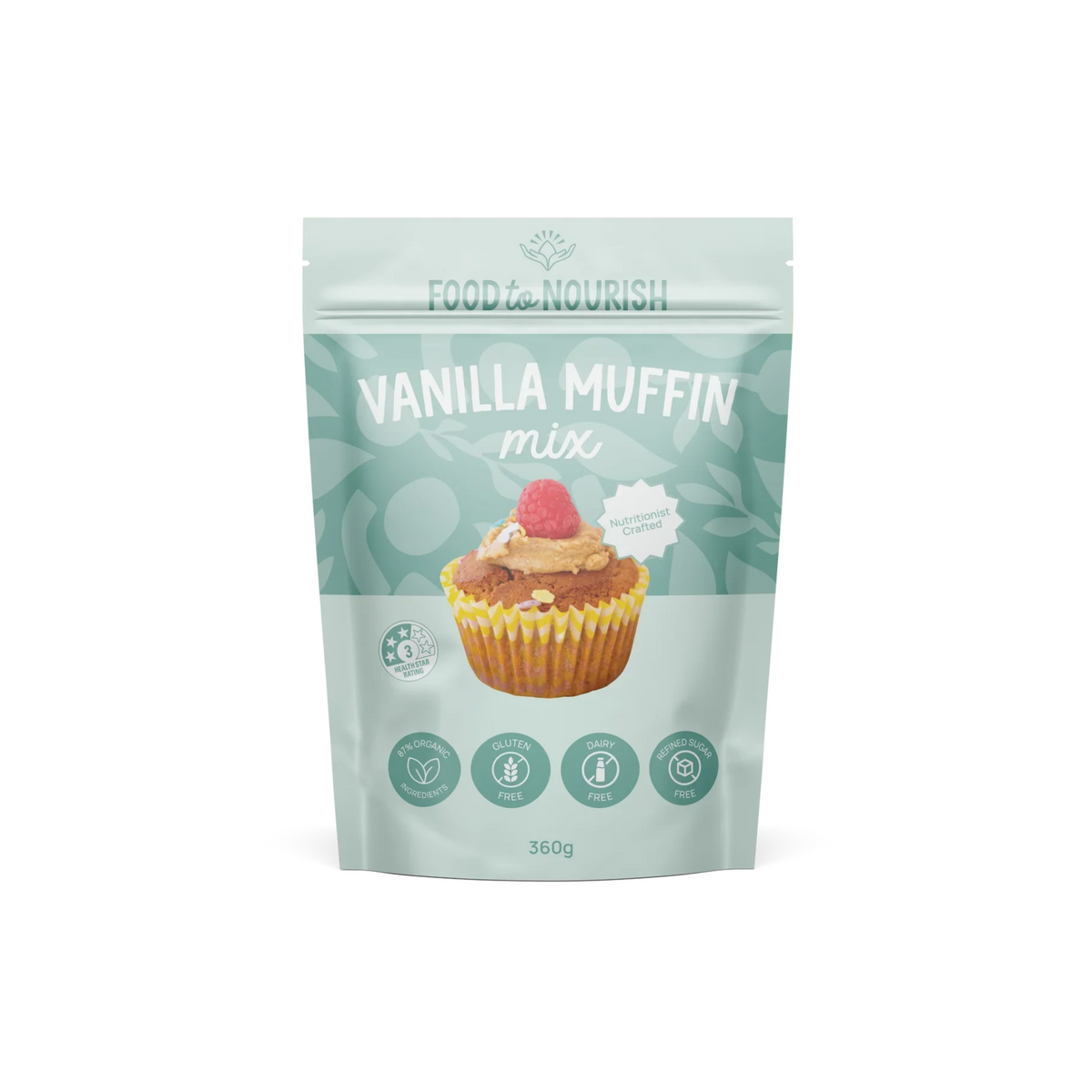 Food To Nourish Muffin Mix Vanilla 360g
