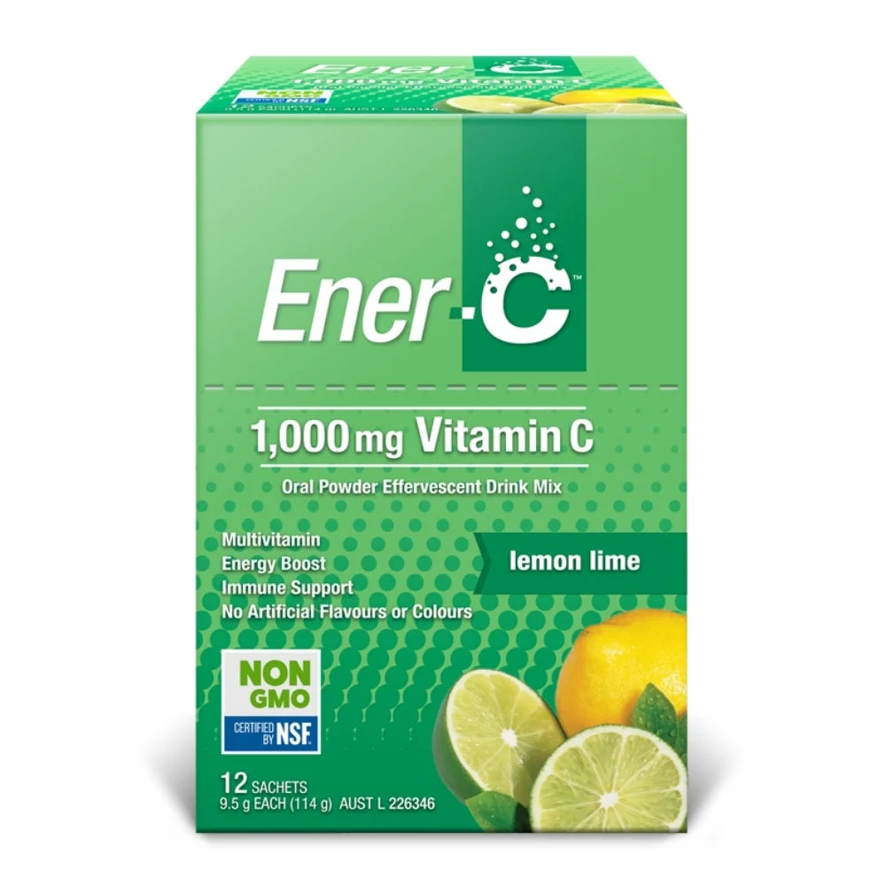 Ener-C Effervescent Vitamin C Drink Mix (Lemon Lime) Sachets X 12