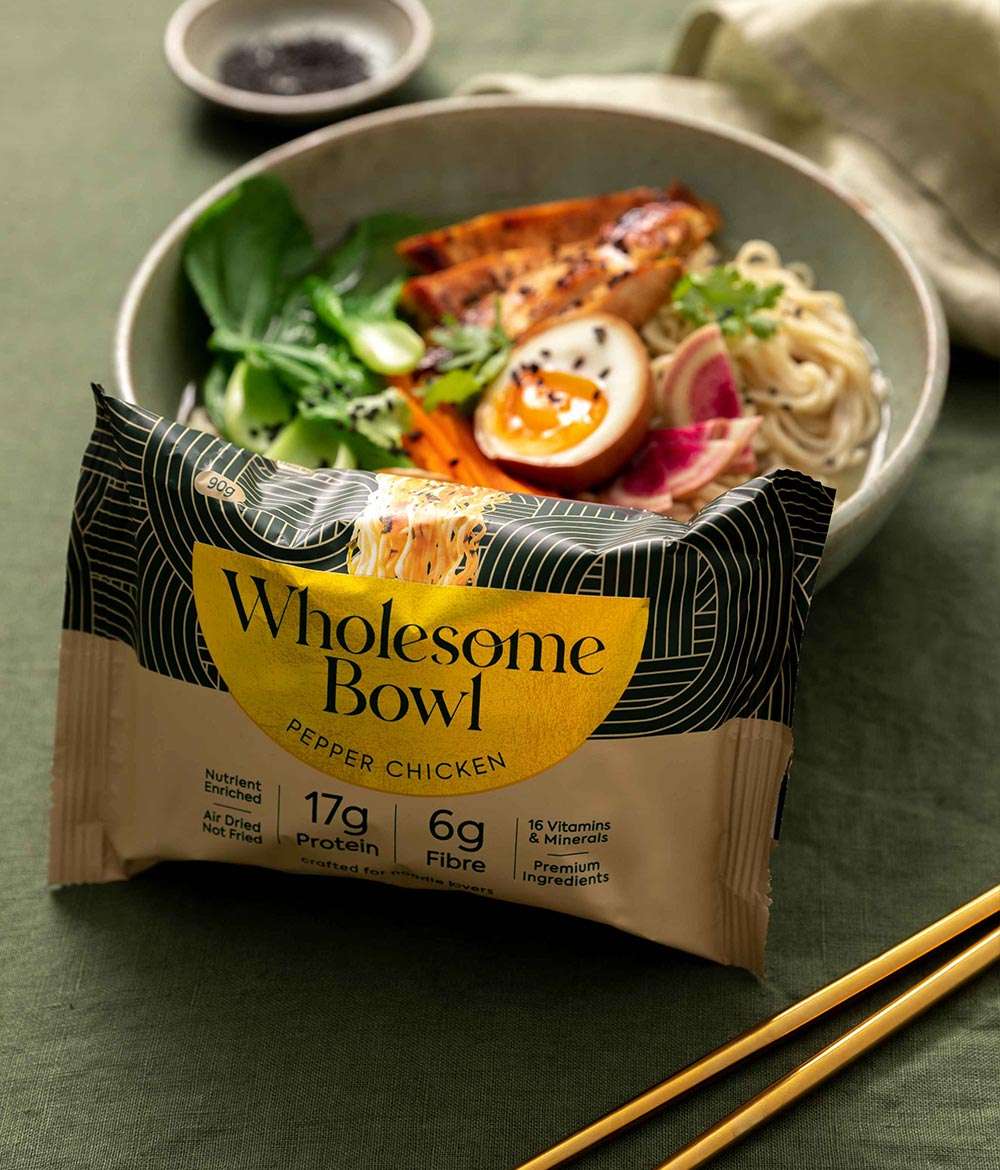 Wholesome Bowl Noodle Pack - Pepper Chicken 4x90g