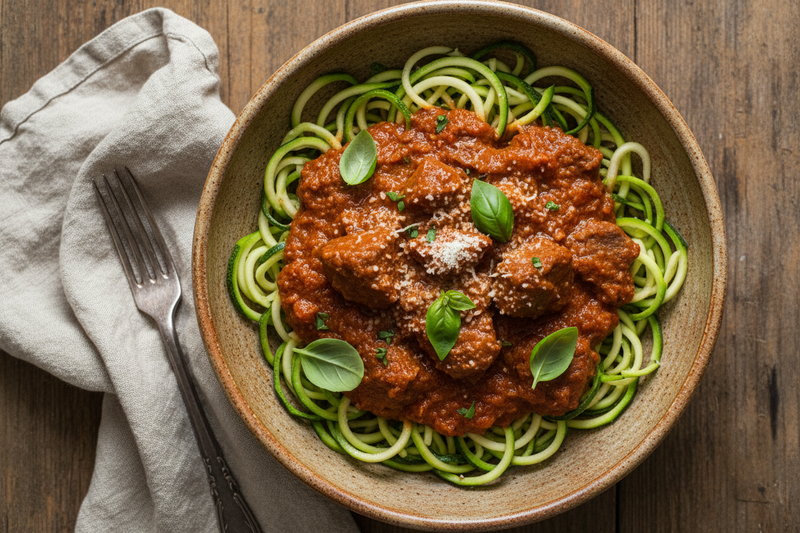 Beef Ragu with Zucchini Noodles