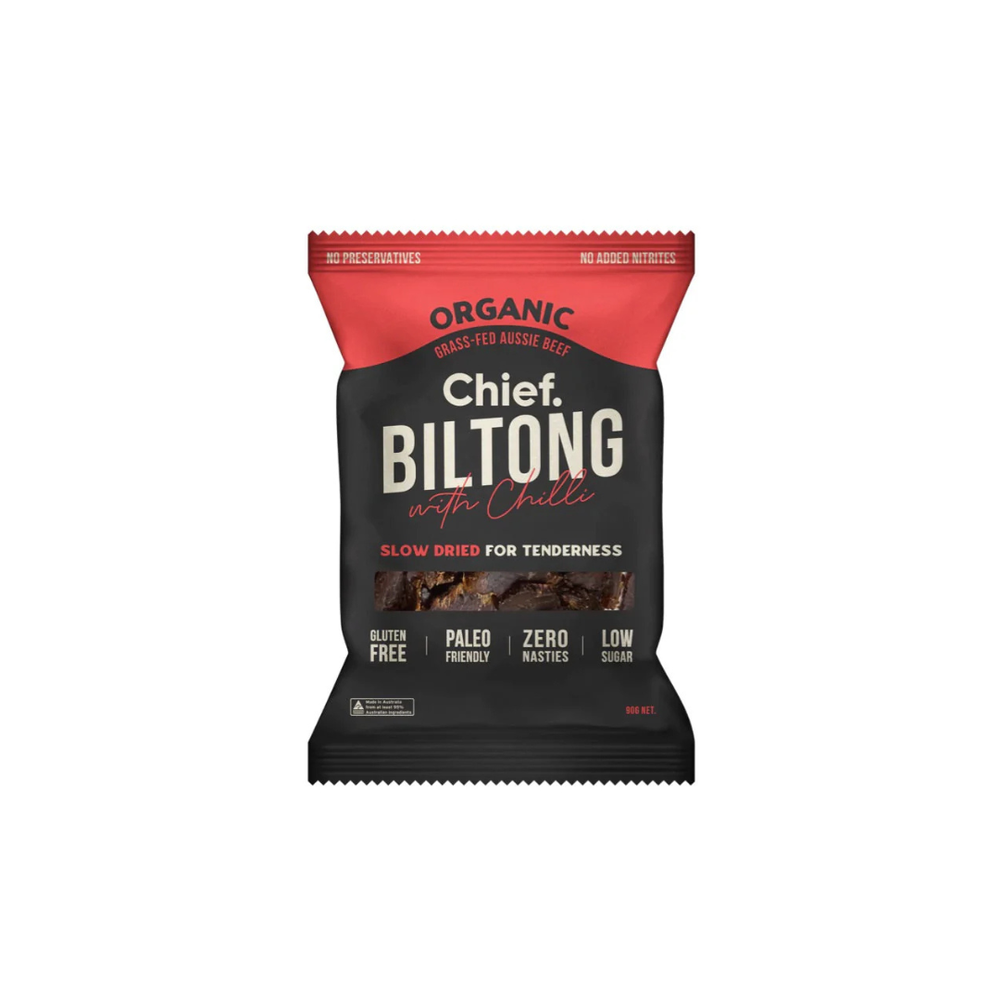 Chief Grass Fed Biltong - Beef & Chilli 12x30g