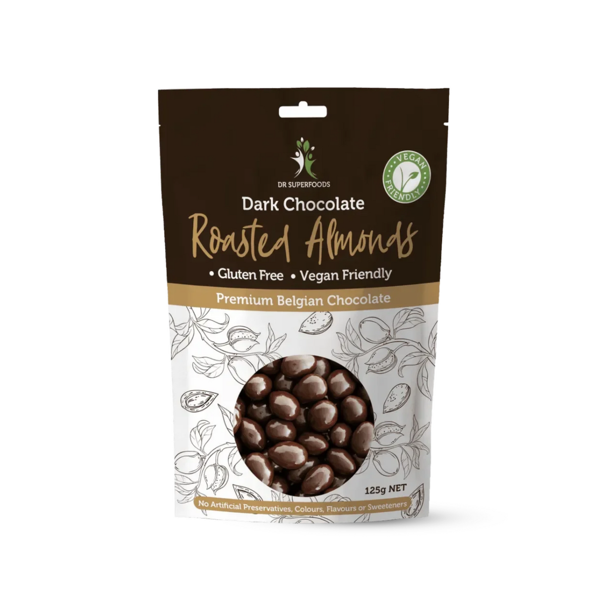 Dr Superfoods Dark Chocolate Roasted Almonds 125g