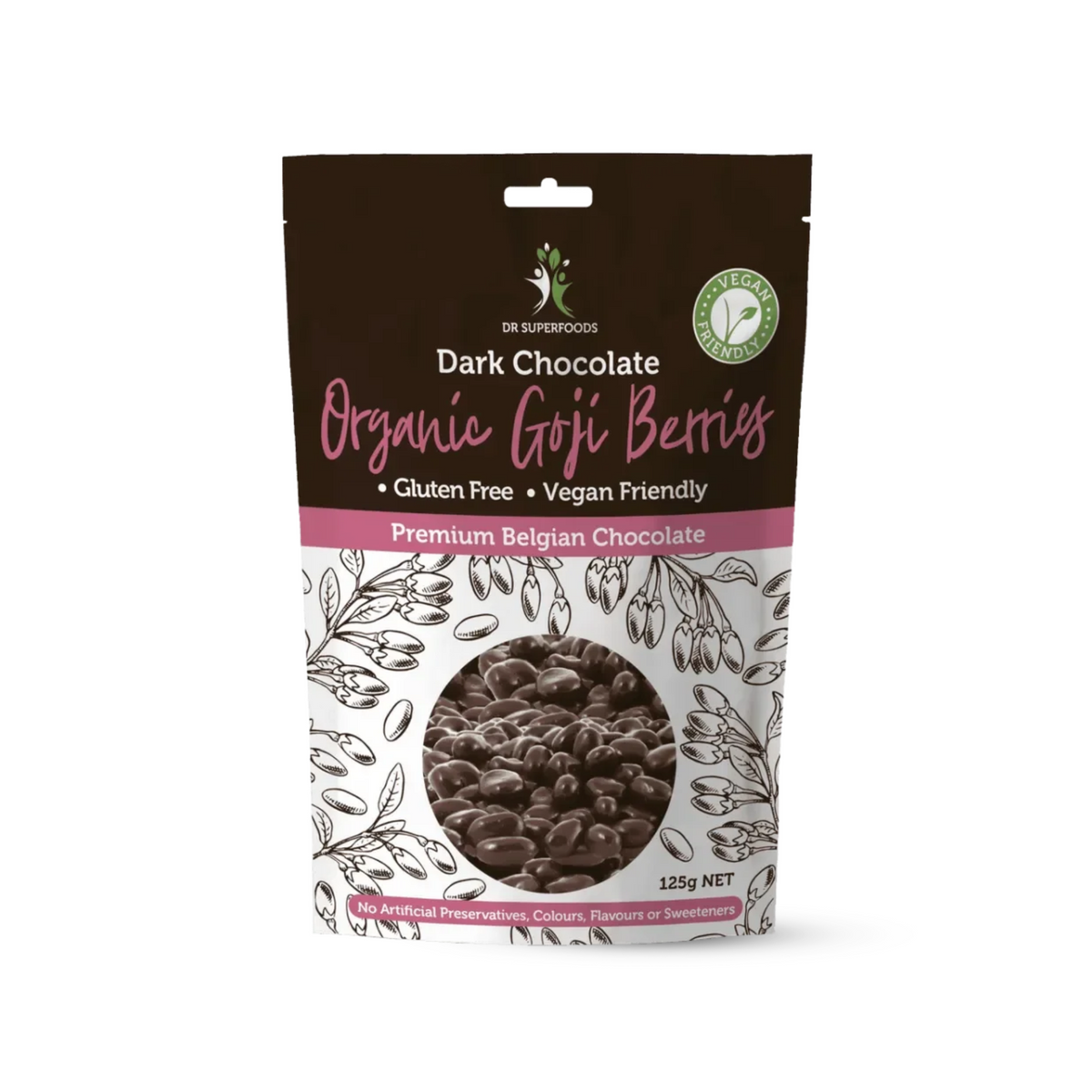 Dr Superfoods Dark Chocolate Organic Goji Berries 125g