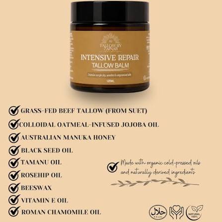 Tallow By Zainab Intensive Repair Beef Tallow Balm