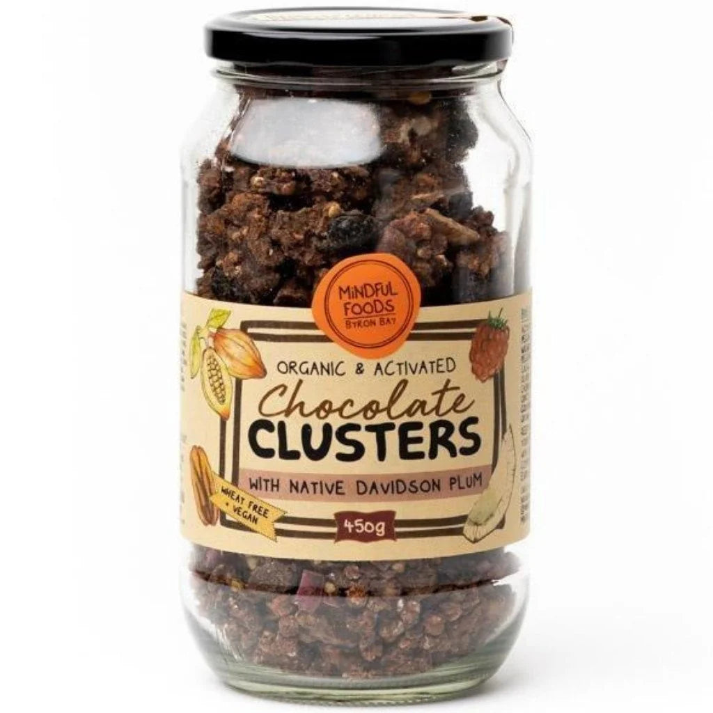 Mindful Foods Clusters Chocolate Davidson Plum - Organic & Activated LRG (350g)